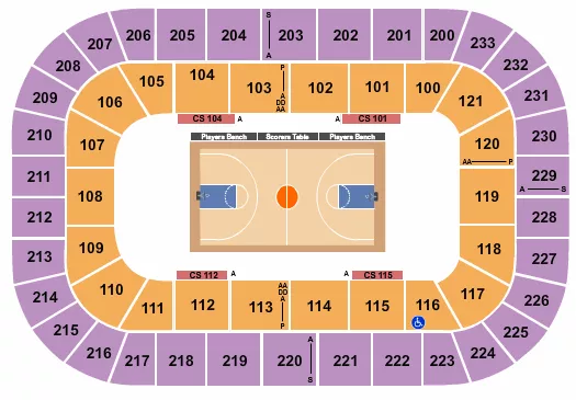 BASKETBALL NCAA TOURNEY Seating Map Seating Chart