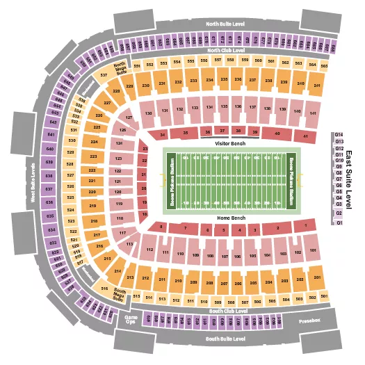 FOOTBALL 2 Seating Map Seating Chart