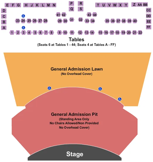 ENDSTAGE PIT Seating Map Seating Chart
