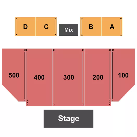 ENDSTAGE Seating Map Seating Chart