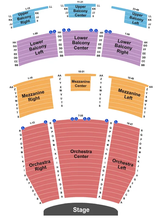 ENDSTAGE Seating Map Seating Chart