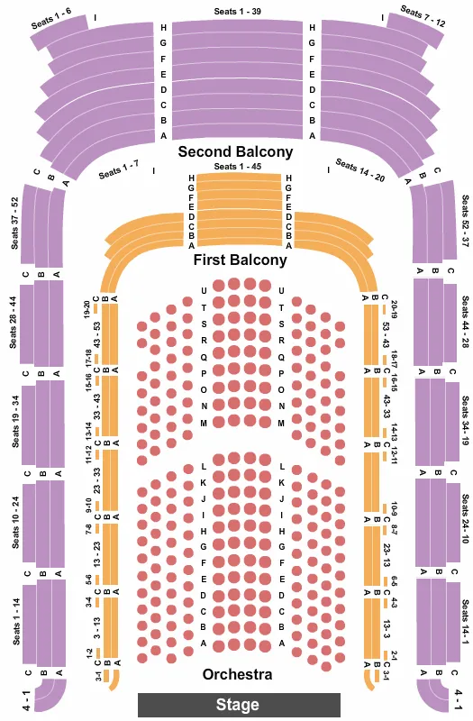 ENDSTAGE W TABLES Seating Map Seating Chart