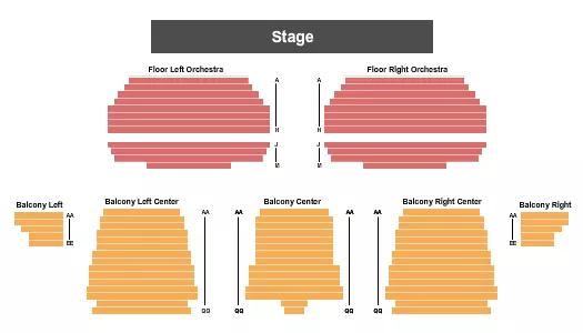 END STAGE Seating Map Seating Chart