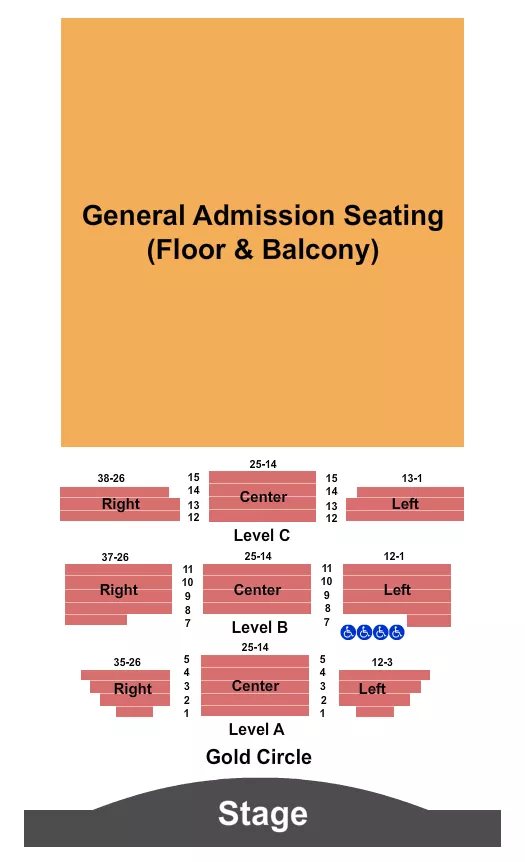 GA SEATED COMBINED Seating Map Seating Chart