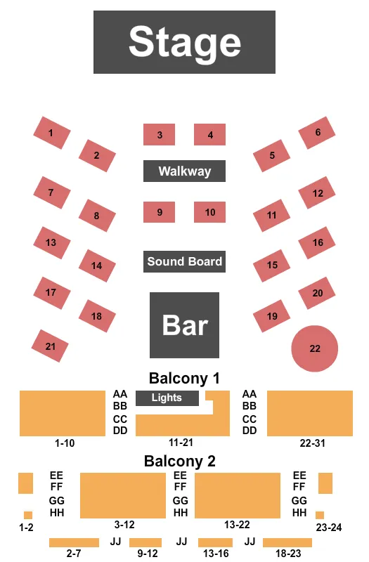 TRACE BUNDY Seating Map Seating Chart