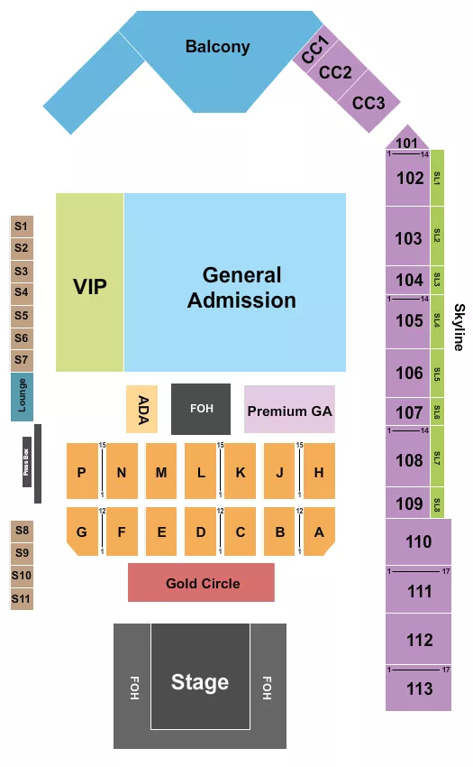 CONCERT 2 Seating Map Seating Chart