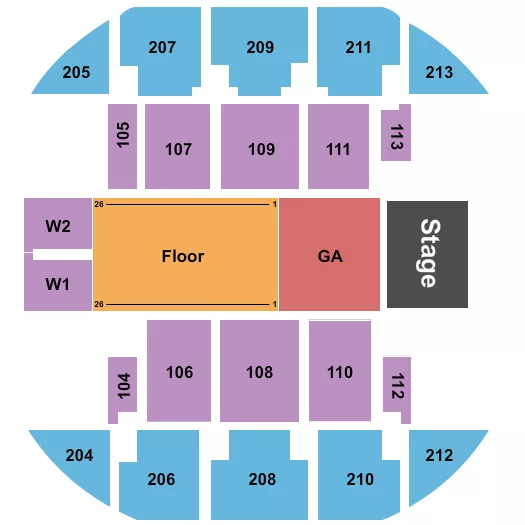ENDSTAGE GA RSV FLOOR 2 Seating Map Seating Chart