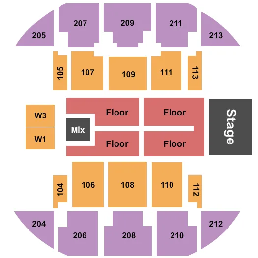 JEFF DUNHAM Seating Map Seating Chart