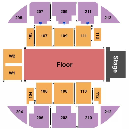 ZACH WILLIAMS Seating Map Seating Chart
