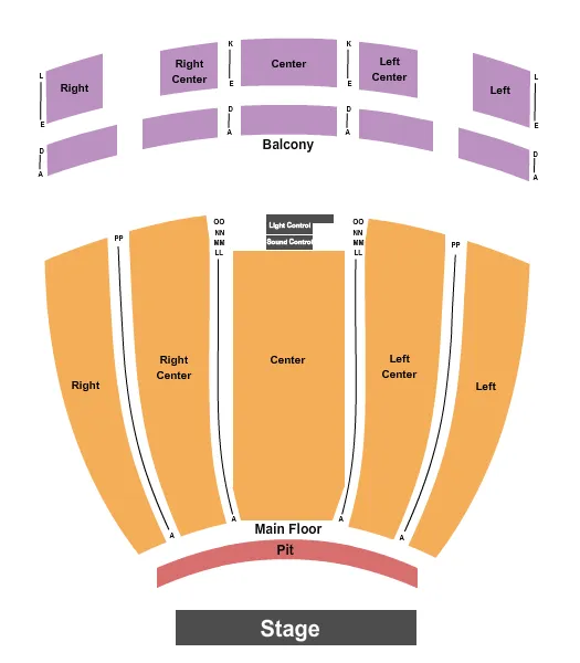 END STAGE Seating Map Seating Chart
