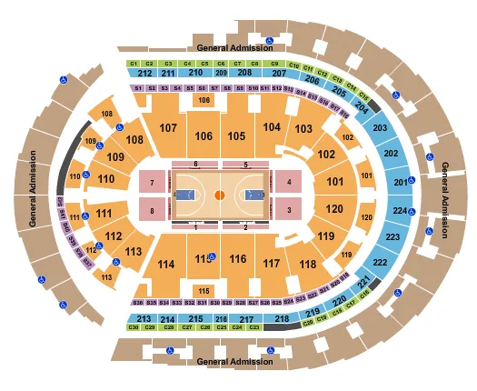 BASKETBALL 2 RO Seating Map Seating Chart