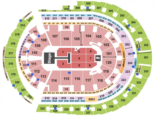 CHRIS TOMLIN 2 Seating Map Seating Chart