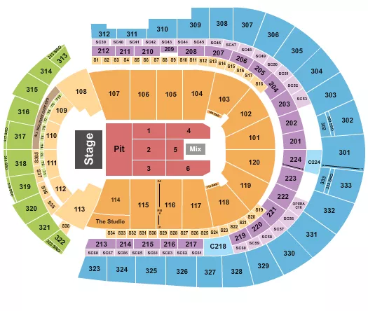 ENDSTAGE 6 Seating Map Seating Chart