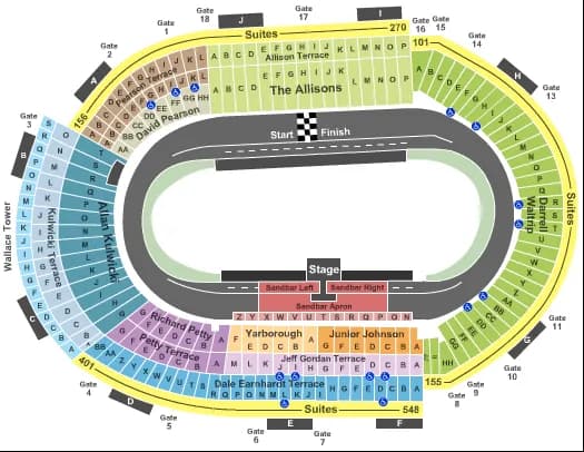 KENNY CHESNEY Seating Map Seating Chart