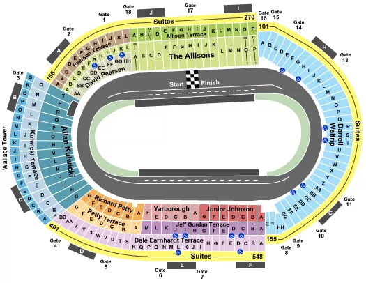 RACING Seating Map Seating Chart
