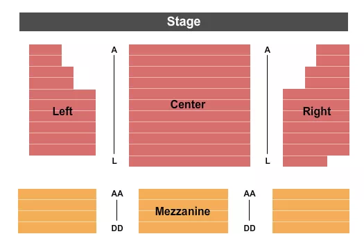 ENDSTAGE Seating Map Seating Chart