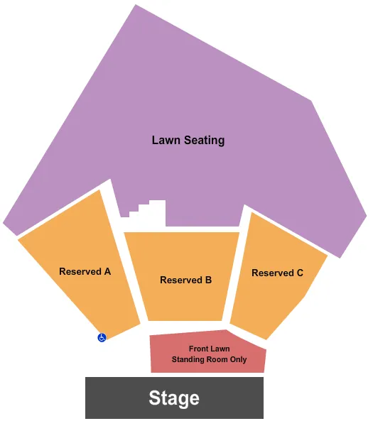 BRITT FESTIVAL PAVILION GARDENS ENDSTAGE 2 Seating Map Seating Chart