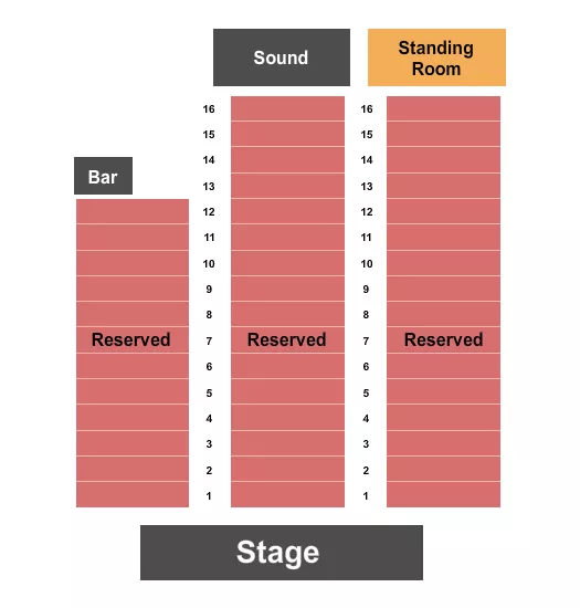 END STAGE Seating Map Seating Chart