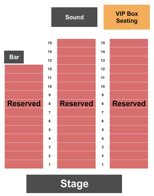 ENDSTAGE W VIP TABLES Seating Map Seating Chart