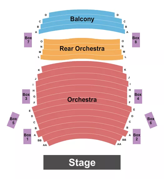 END STAGE Seating Map Seating Chart