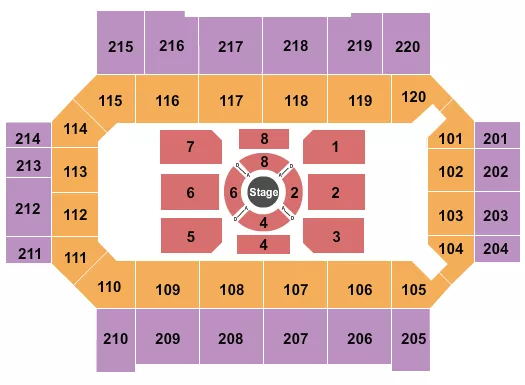 CENTER STAGE 2 Seating Map Seating Chart