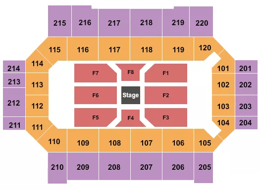 CENTER STAGE Seating Map Seating Chart