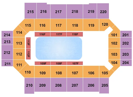 DISNEY ON ICE 2 Seating Map Seating Chart