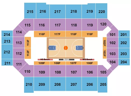 BASKETBALL GLOBETROTTERS Seating Map Seating Chart
