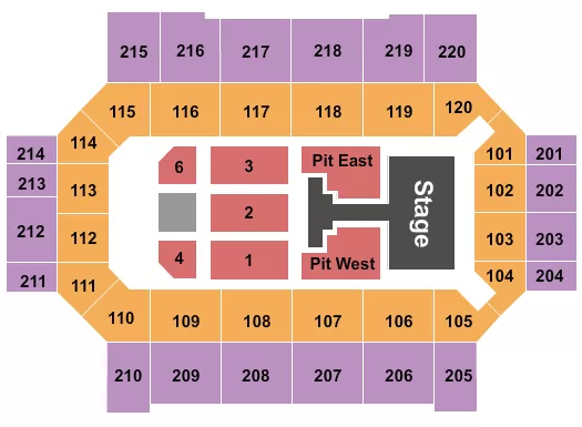 PHIL WICKHAM Seating Map Seating Chart