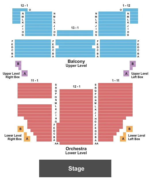 ENDSTAGE Seating Map Seating Chart