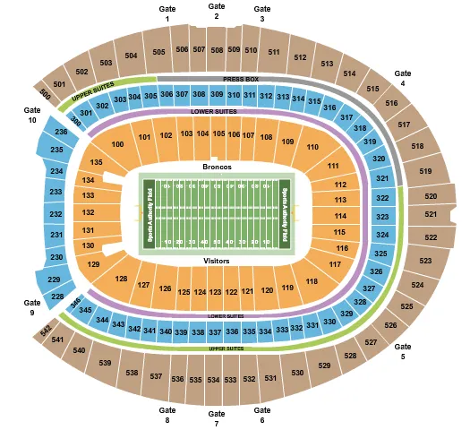 FOOTBALL Seating Map Seating Chart