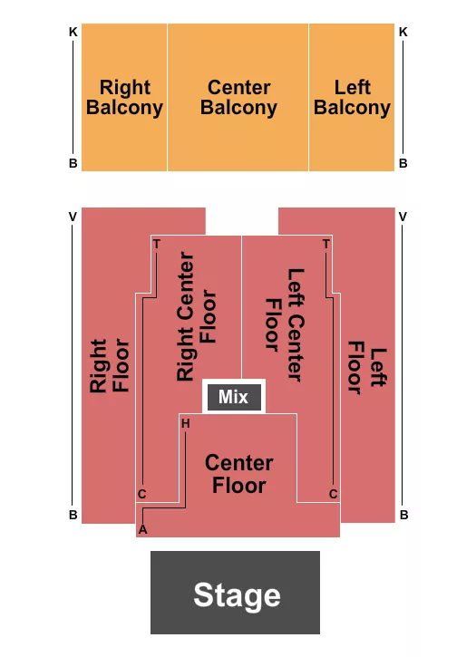 ENDSTAGE 2 Seating Map Seating Chart