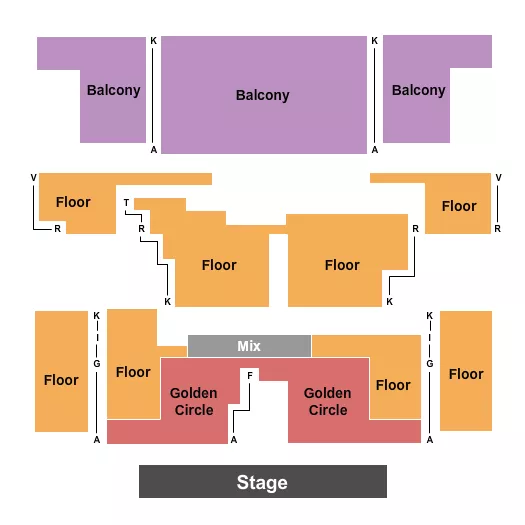ENDSTAGE GC Seating Map Seating Chart