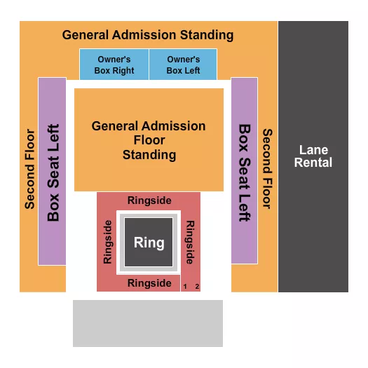 BROOKLYN BOWL NASHVILLE WRESTLING 2 Seating Map Seating Chart