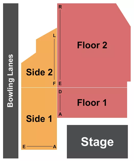 BROOKLYN BOWL NY RESERVED Seating Map Seating Chart