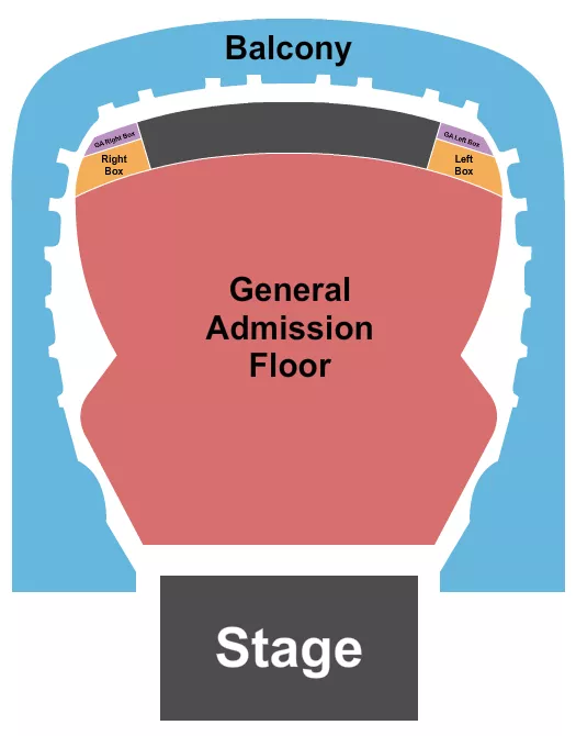 GA FLOOR BOXES Seating Map Seating Chart