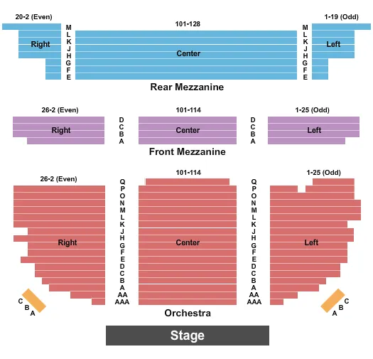 ENDSTAGE 2 Seating Map Seating Chart