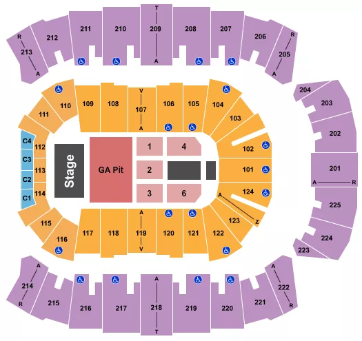 ENDSTAGE PIT 3 Seating Map Seating Chart