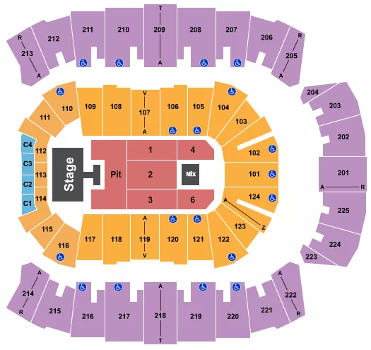 JASON ALDEAN Seating Map Seating Chart