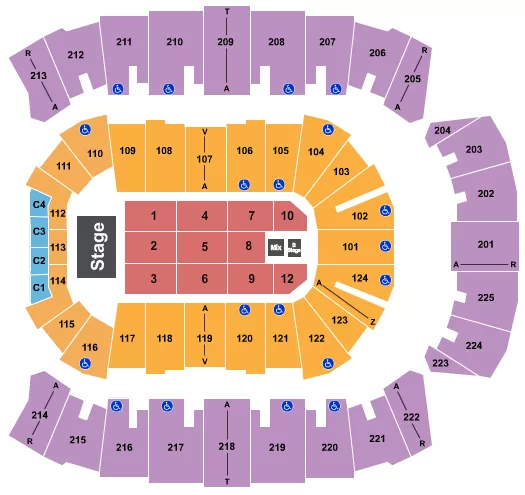 PENTATONIX Seating Map Seating Chart