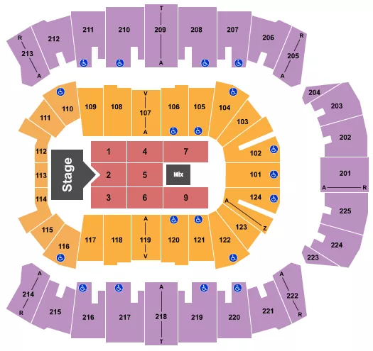 RASCAL FLATTS Seating Map Seating Chart
