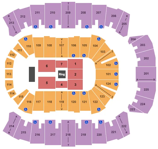 WWE 2A Seating Map Seating Chart