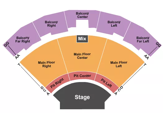 ENDSTAGE PIT Seating Map Seating Chart