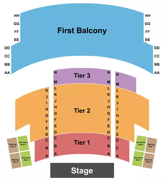 ENDSTAGE 2 Seating Map Seating Chart