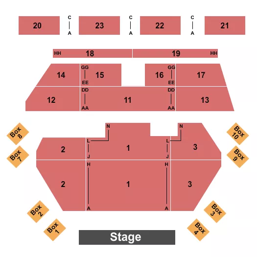 ENDSTAGE Seating Map Seating Chart