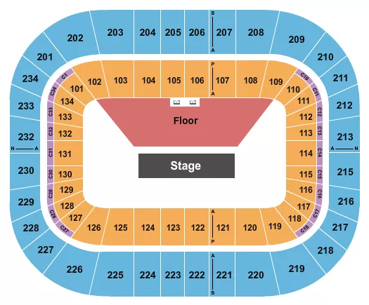 THEATRE SETUP GA FLOOR Seating Map Seating Chart