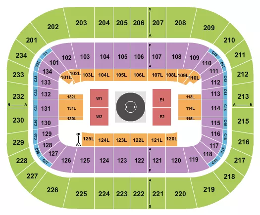 WRESTLING 2 Seating Map Seating Chart