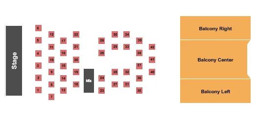ENDSTAGE TABLES Seating Map Seating Chart