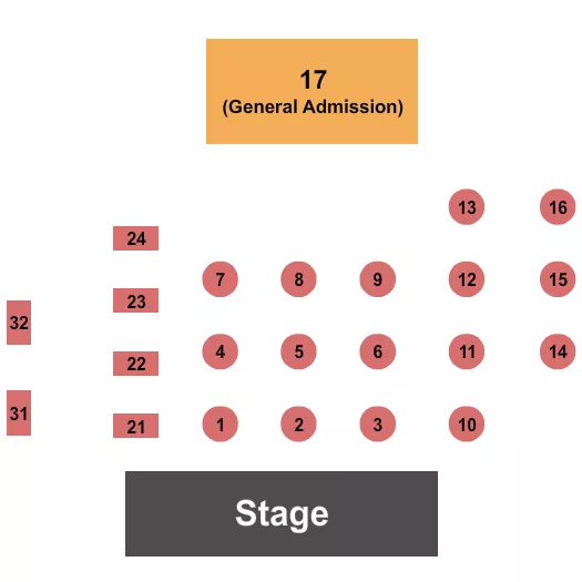 BUCKS BACKYARD ENDSTAGE 3 Seating Map Seating Chart