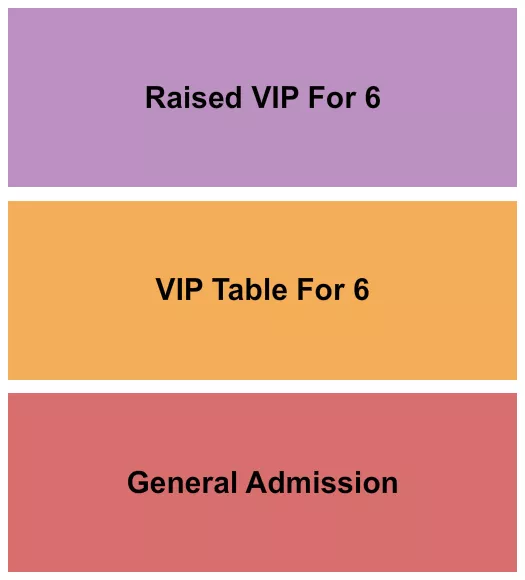 BUCKS BACKYARD GA VIP RAISED VIP Seating Map Seating Chart